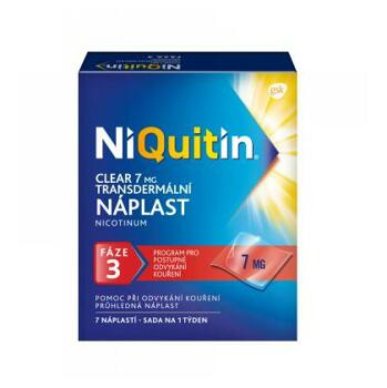 NIQUITIN Clear náplast 7 mg x 7 kusů