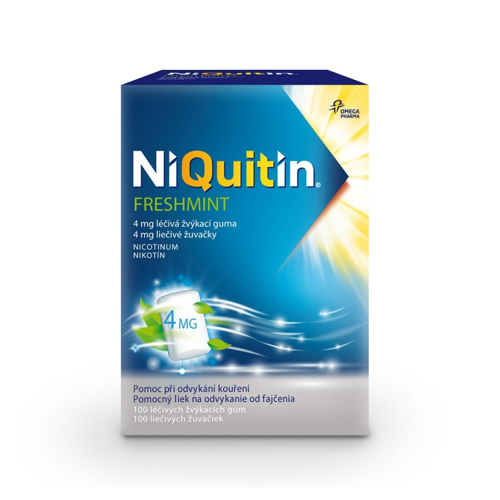 Levně NIQUITIN Freshmint 4 mg žvýkací guma 100 kusů