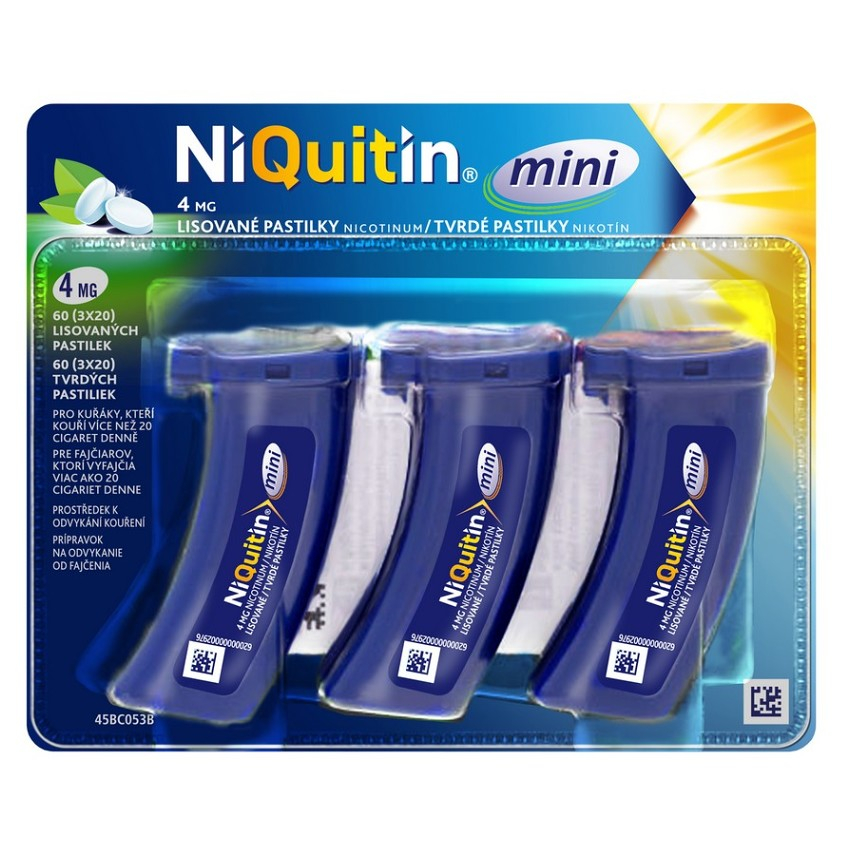 Levně NIQUITIN Mini pastilky rozpustné v ústech 4 mg 60 kusů