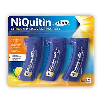 NIQUITIN Mini citrus 4mg 60 pastilek (Na odvykání kouření)