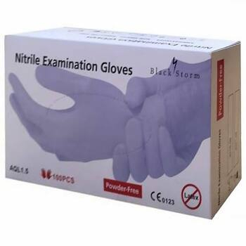 BLACK STORM High Line Nitrilová rukavice  modrá v krabičce 100 ks M, poškozený obal (Jednorázové vyšetřovací rukavice)