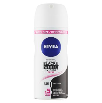 NIVEA Black&White Invisible Clear 100 ml (Tělové spreje) - Tělové
