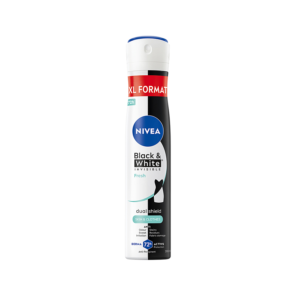 NIVEA Black&White Invisible Fresh Antiperspirant sprej 200 ml