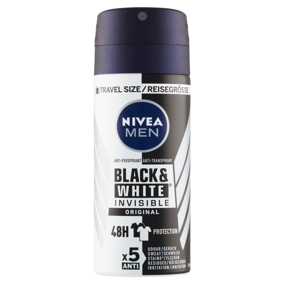 E-shop NIVEA Black&White Invisible Original Antiperspirant sprej pro muže 100 ml