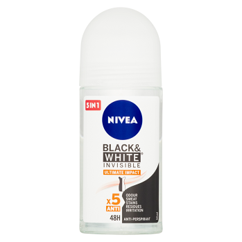 NIVEA Black&White Invisible Ultimate Impact Kuličkový antiperspirant 50 ml