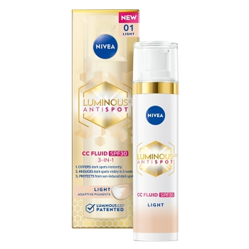 NIVEA CC krém Cellular Luminous světlý 40 ml, Určené (na): Hydratace, Druh zboží: Pleťový krém, Objem (ml): 40 ml, Klíčová vlastnost: Hydratační (BB a CC krémy)