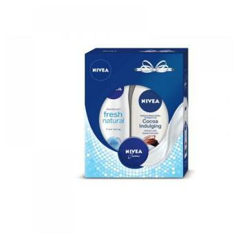NIVEA Cocoa Indulging&Creme dárkové balení – 150 ml + 250 ml + 30 ml