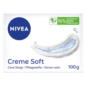 NIVEA Creme Soft Pečující krémové mýdlo Tuhé 100 g (Tuhá mýdla)