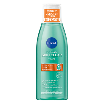 NIVEA Derma Skin Clear Čisticí pleťová voda 200 ml (Kosmetika na akné) - Čistící