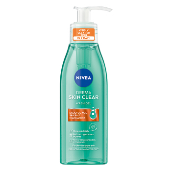 NIVEA Derma Skin Clear Čisticí pleťový gel 150 ml (Kosmetika na akné) - Čistící