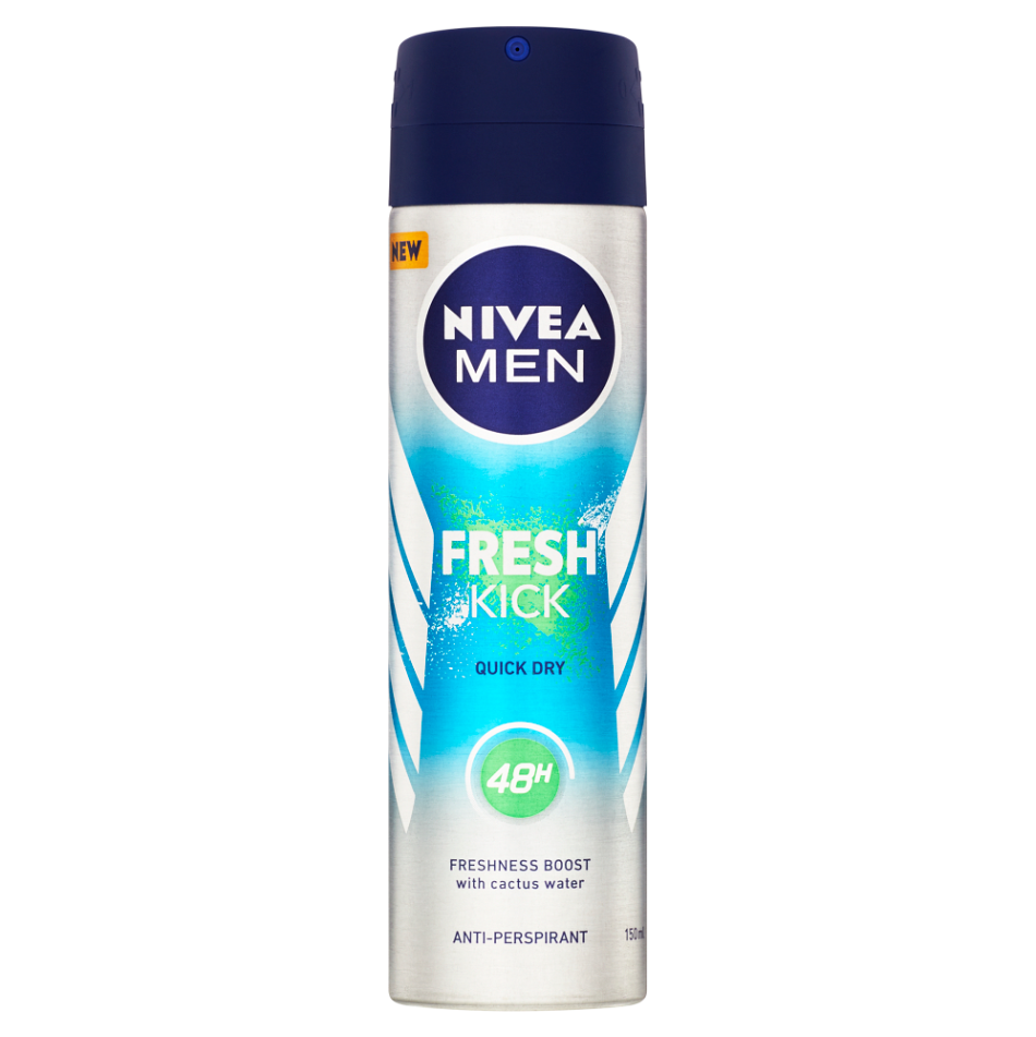 Levně NIVEA Fresh Kick Antiperspirant sprej pro muže 150 ml