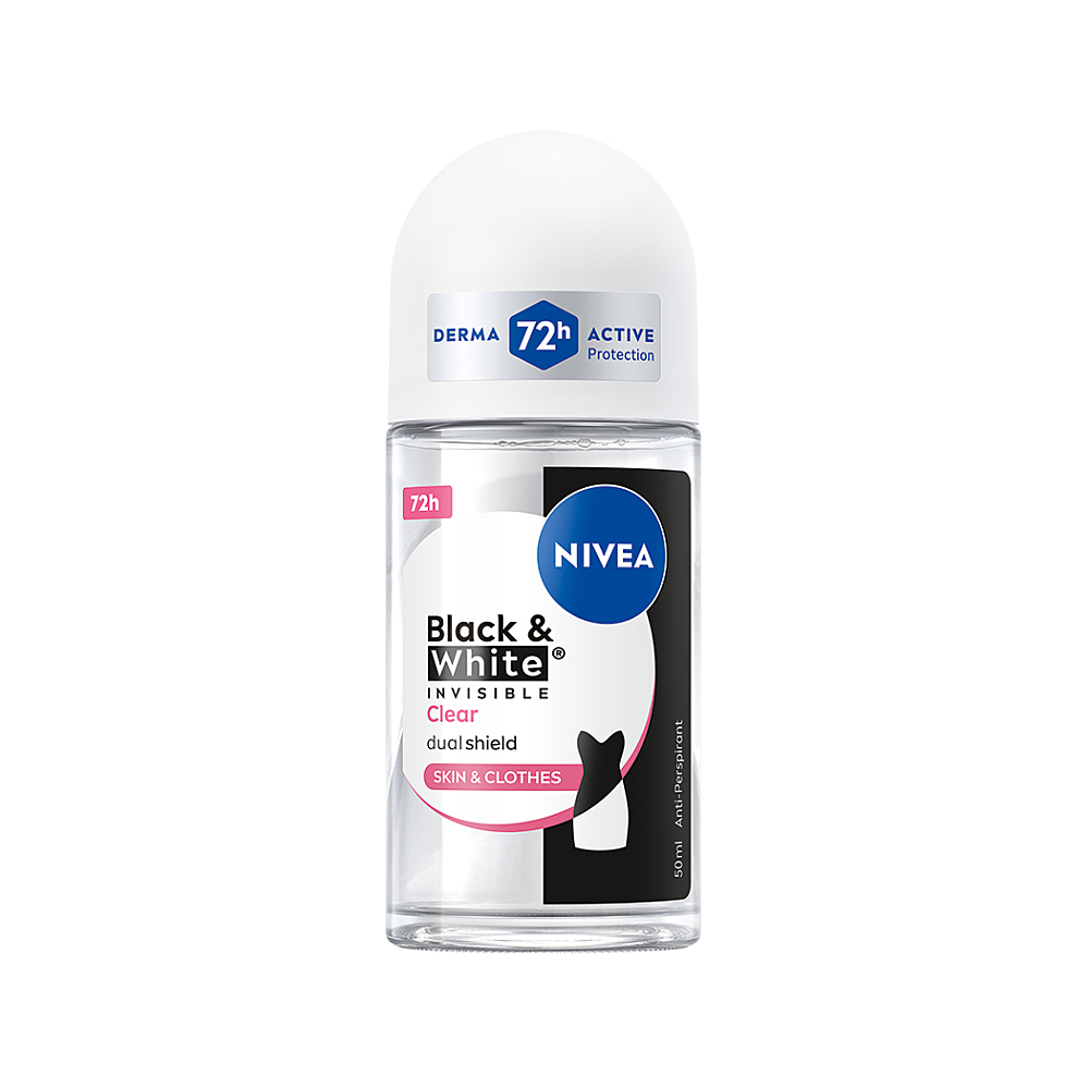 NIVEA Invisible for B&W Clear Kuličkový antiperspirant 50 ml