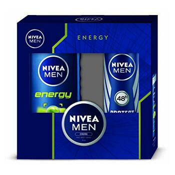 NIVEA MEN Energy – sprchový gel 250 ml + deo sprej 150 ml + krém 30 ml