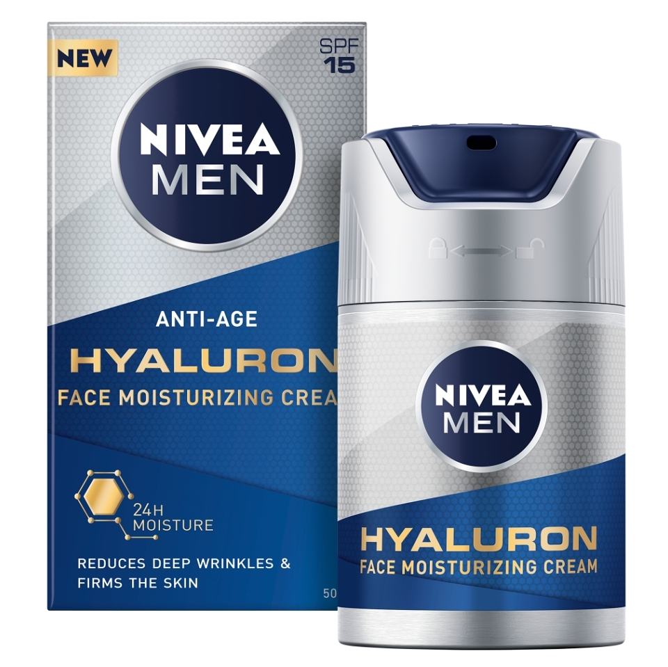 NIVEA Men Hyaluron Hydratační pleťový krém proti vráskám 50 ml