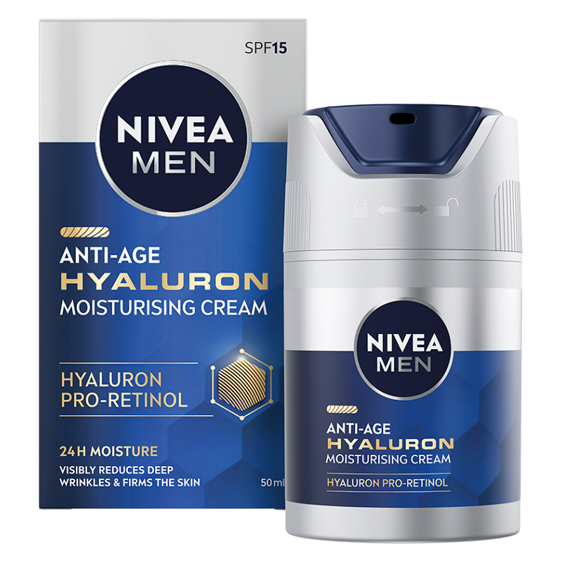 NIVEA Men Hyaluron Hydratační pleťový krém proti vráskám 50 ml