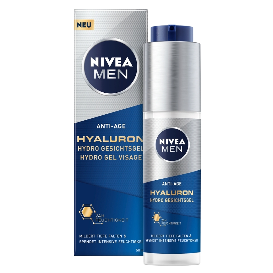 Levně NIVEA Men Hyaluron Pleťový gel pro muže Hydro 50 ml
