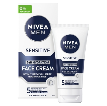 NIVEA Men Sensitive Hydratační krém 75 ml, Druh zboží: Pleťový krém, Objem (ml): 75 ml, Klíčová vlastnost: Hydratační (Hydratační krémy)