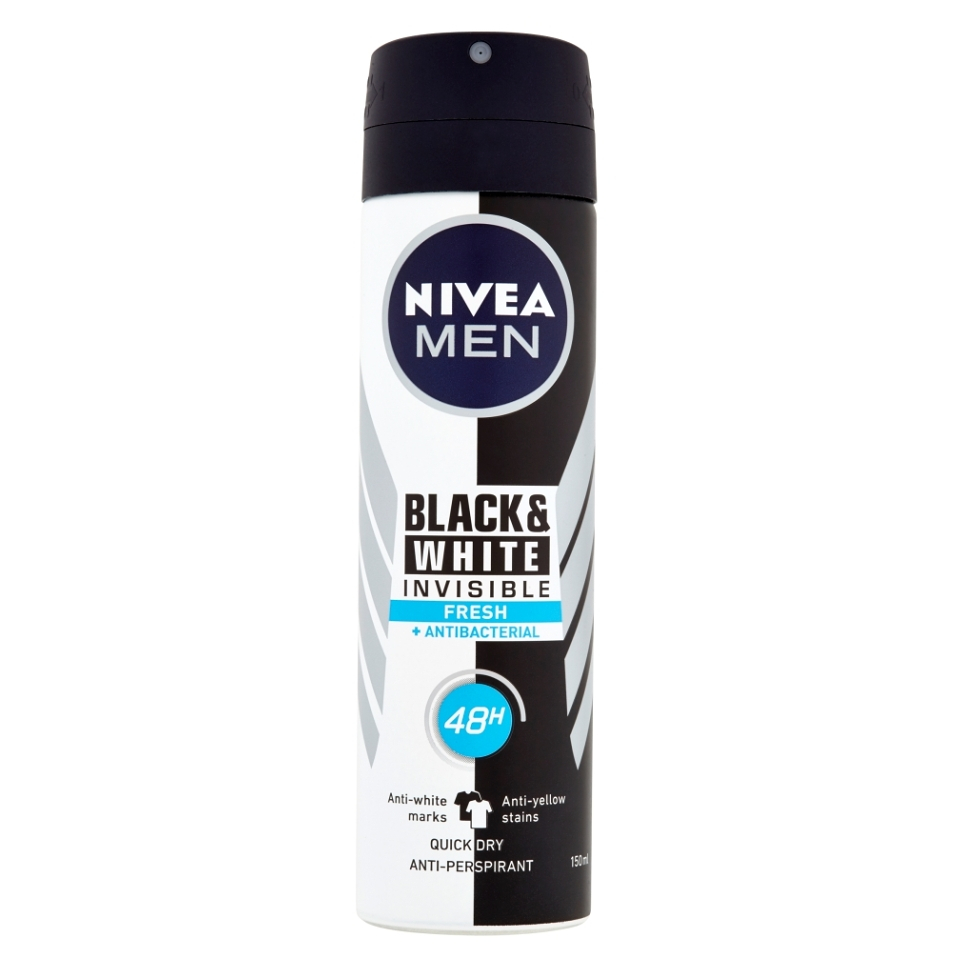 E-shop NIVEA Men Black & White Invisible Fresh Sprej antiperspirant 150 ml