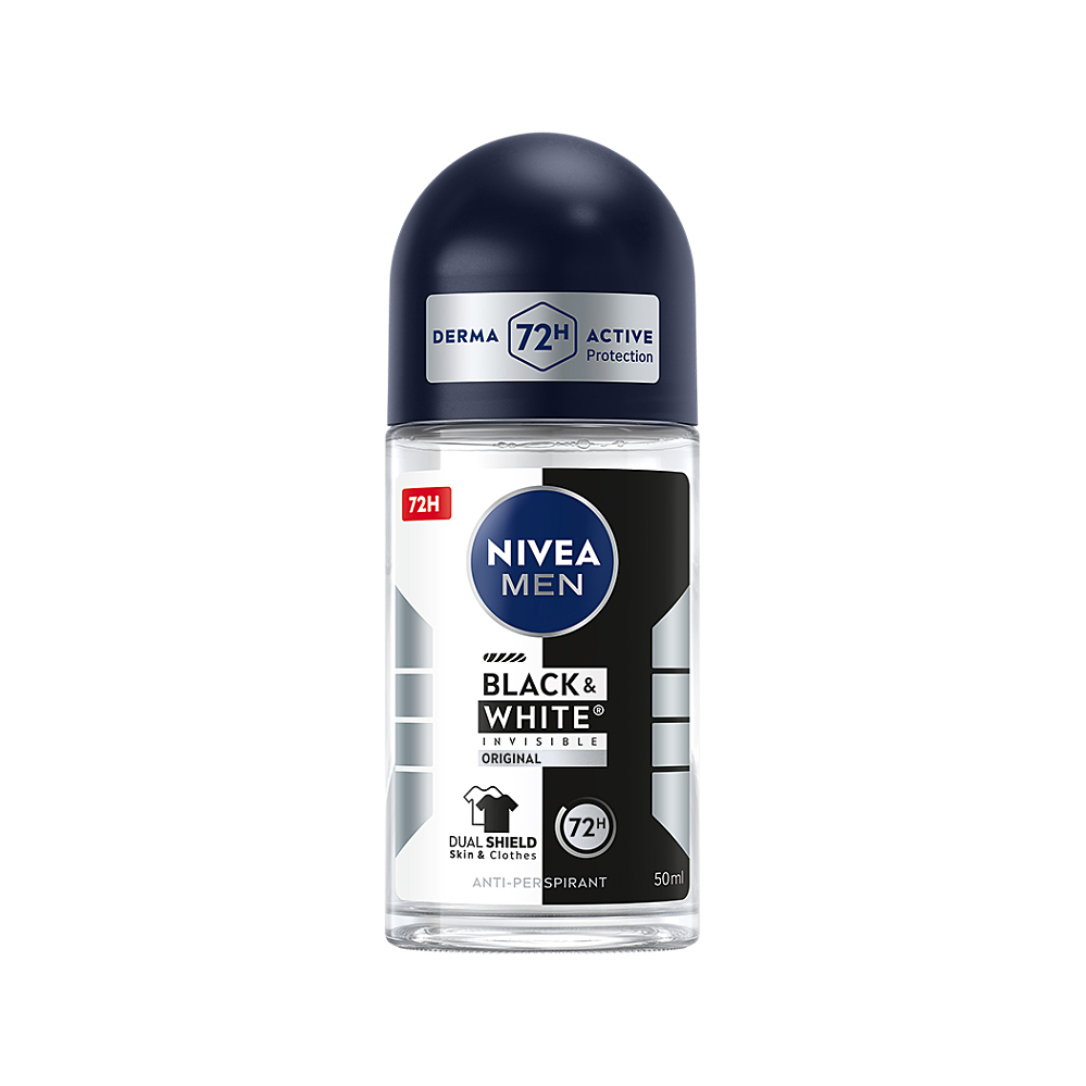 NIVEA MEN Kuličkový antiperspirant pro muže Black&White Original 50ml koupíte na Lekarna.cz