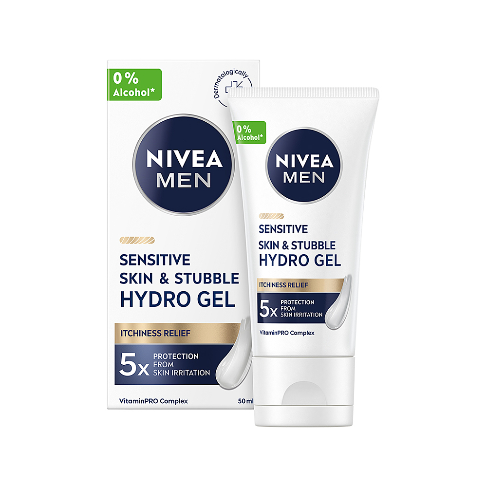 NIVEA Men Krémový gel na citlivou pleť a strniště 50 ml