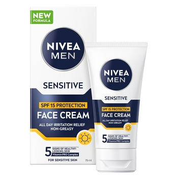 NIVEA Men Ochranný krém OF15 Sensitive 75 ml (Denní krémy) - Hydratační