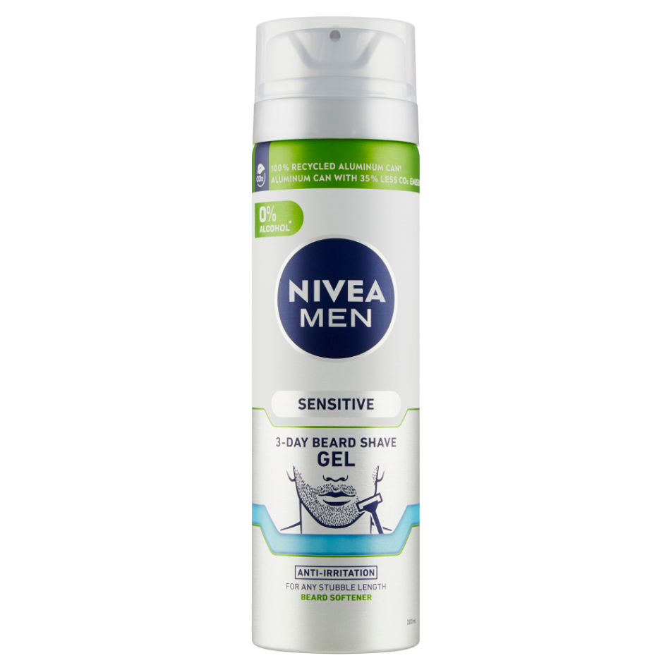 NIVEA Men Sensitive Gel na holení na 3denní strniště 200 ml
