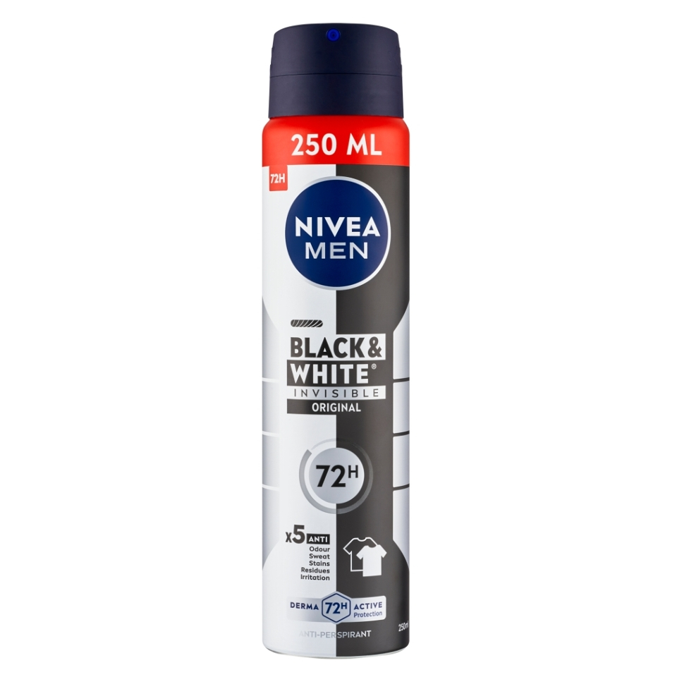 NIVEA Men Sprej AP B&W Invisible Original 250 ml