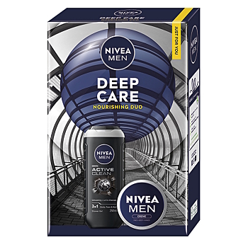 NIVEA MEN Vánoční kazeta deep carre (Kosmetické balíčky)