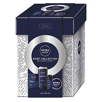 NIVEA MEN Vánoční kazeta deep colle (Kosmetické balíčky)