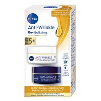 NIVEA Obnovující denní a noční krém proti vráskám 55+ 2x 50 ml