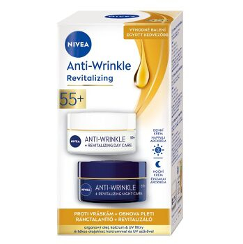 NIVEA Obnovující denní a noční krém proti vráskám 55+ 2x 50 ml (Denní krémy) - Regenerační, Hydratační