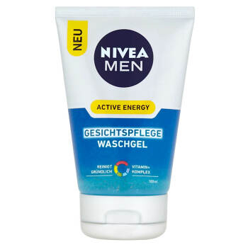 NIVEA Men Active Energy Osvěžující mycí gel na obličej 100 ml