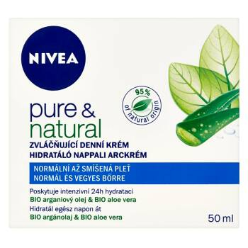 NIVEA Pure & Natural Denní zvláčňující krém pro normální až smíšenou pleť 50 ml