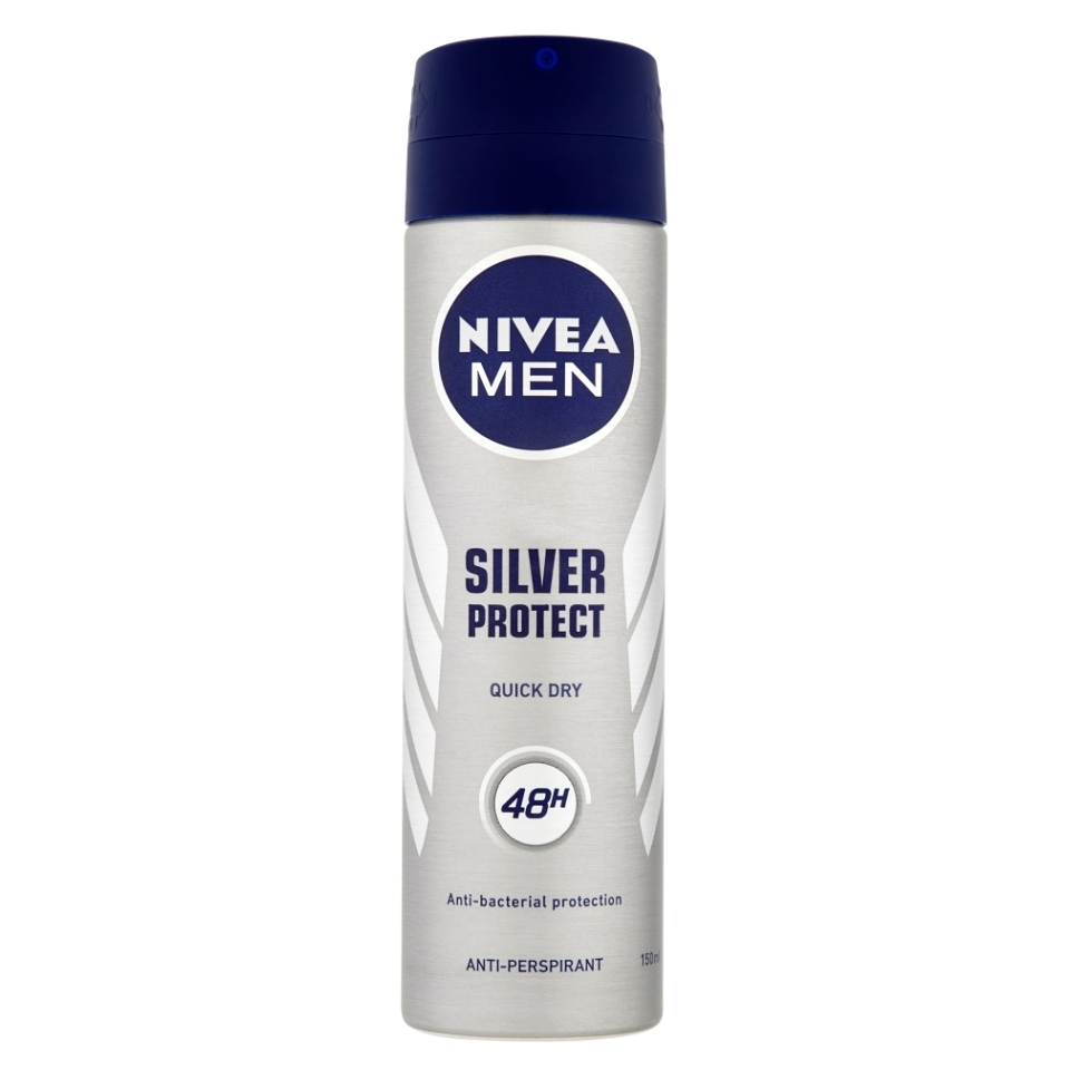 E-shop NIVEA Silver Protect Quick Dry Antiperspirant ve spreji pro muže 150 ml