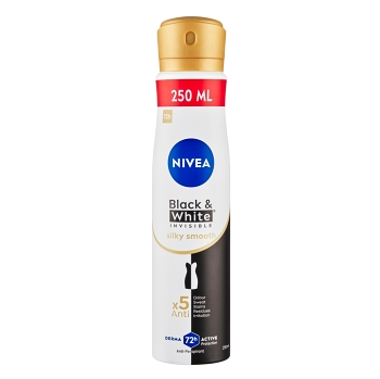 NIVEA Sprej AP B&W Invisible SilkySmooth 250 ml (Tělové spreje)