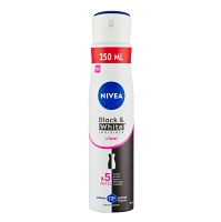 NIVEA Sprej Antiperspirant Black & White Invisible Clear 250 ml