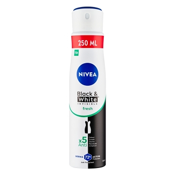 NIVEA Sprej AP B&W Invisible Fresh 250 ml (Tělové spreje)
