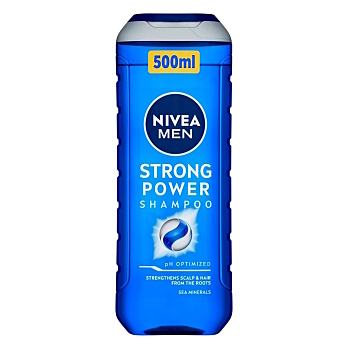 NIVEA MEN Strong Power šampon 500 ml (Šampony na normální vlasy)