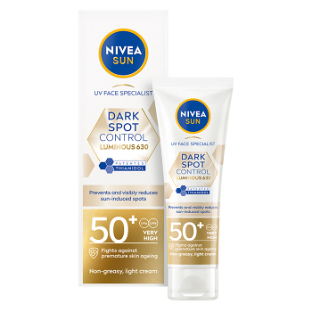 NIVEA Sun Luminous630 Pleťový krém na opalování SPF50+ 40 ml (Opalovací krémy)