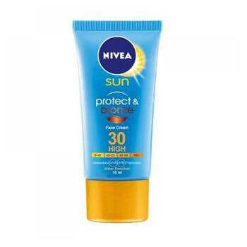 NIVEA Sun Pleťový krém na opalování podporující zhnědnutí Protect & Bronze OF 30 50 ml