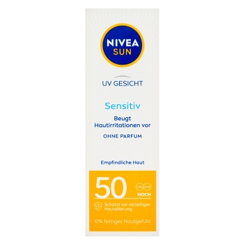 NIVEA Sun Pleťový krém na opalování Sensitive OF 50 50 ml