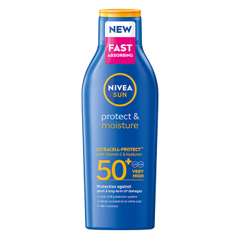 NIVEA Sun Procter & Moister Mléko na opalování SPF50+ 200 ml (Opalovací mléka) - Hydratační