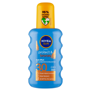 NIVEA Sun Protect & Bronze Sprej na opalování SPF30 200 ml