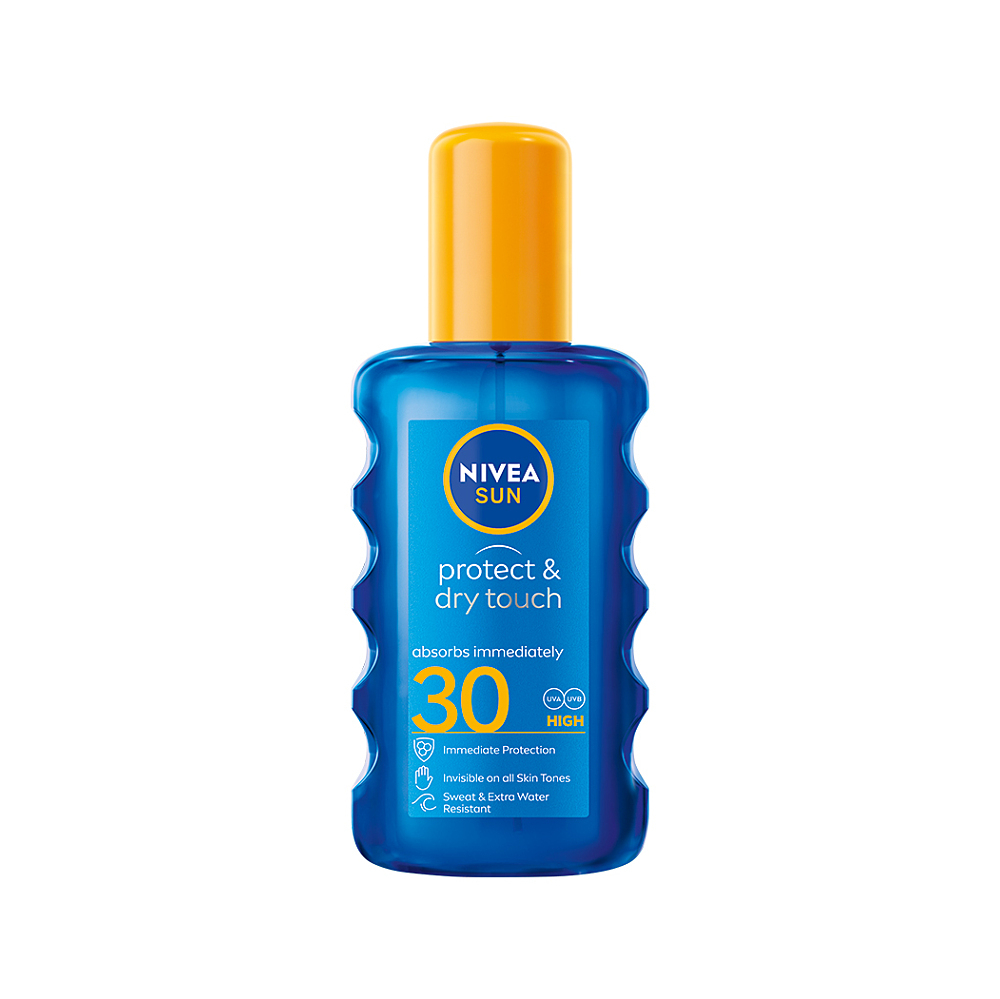 NIVEA Sun Protect & Dry Sprej na opalování SPF30 200 ml