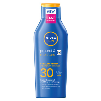 NIVEA Sun Protect & Moisture Mléko na opalování SPF30 400 ml (Opalovací mléka) - Voděodolné