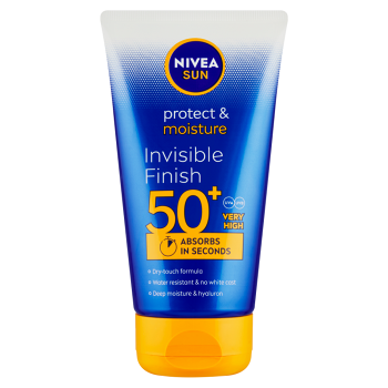 NIVEA Sun Protect & Moisture Opalovací mléko Invisible SPF 50+ 150 ml (Opalovací mléka) - Voděodolné