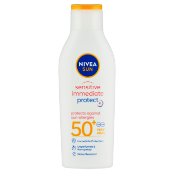NIVEA Sun Sensitive Protect Opalovací mléko SPF 50+ 200 ml (Opalovací mléka) - Voděodolné