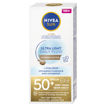 NIVEA Sun Tónovací krém-fluid SPF50+ Střední 40 ml (Opalovací krémy)
