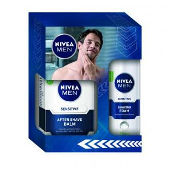 NIVEA balíček pro muže Sensitive balzám 100 ml + pěna 200 ml