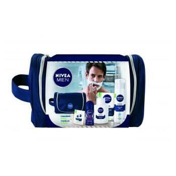 NIVEA taška pro muže Sensitiv balzám 100 ml + gel na holení 200 ml + roll-on 50 ml